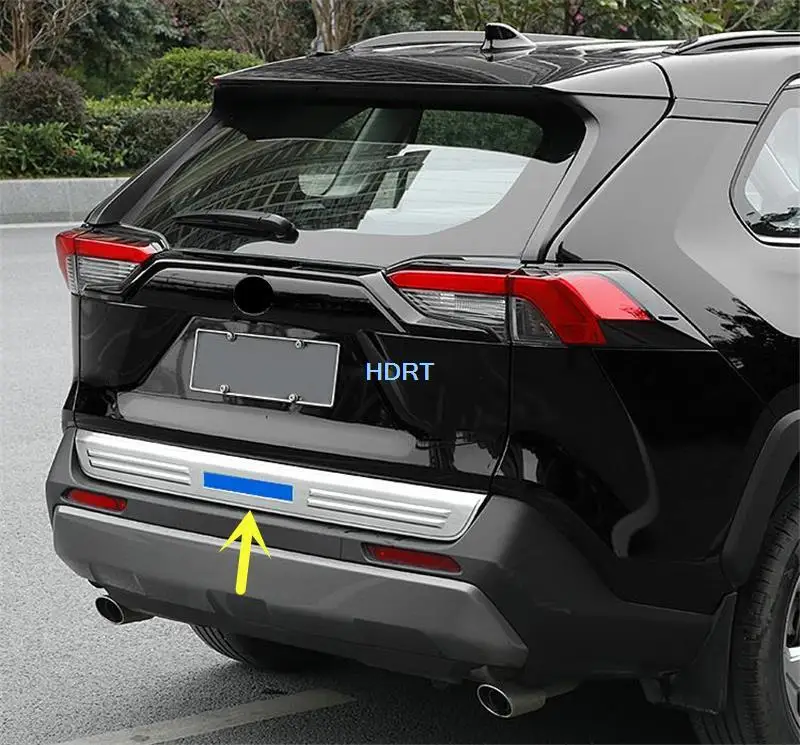 

For Toyota RAV4 2020 + Car Styling Rear Trunk Tail Gate Door Strip Trim Moulding Cover Sticker Protector Decoration Accessories