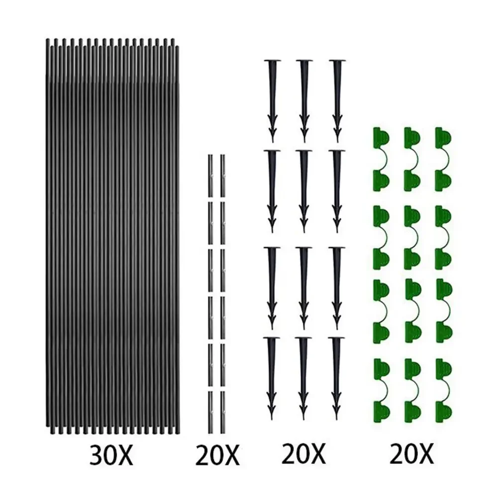 Plant Tunnel Arches Plant Support For Raised Bed Garden Ground Spikes Row Cover Tunnel Hoops Clamps Greenhouse Set