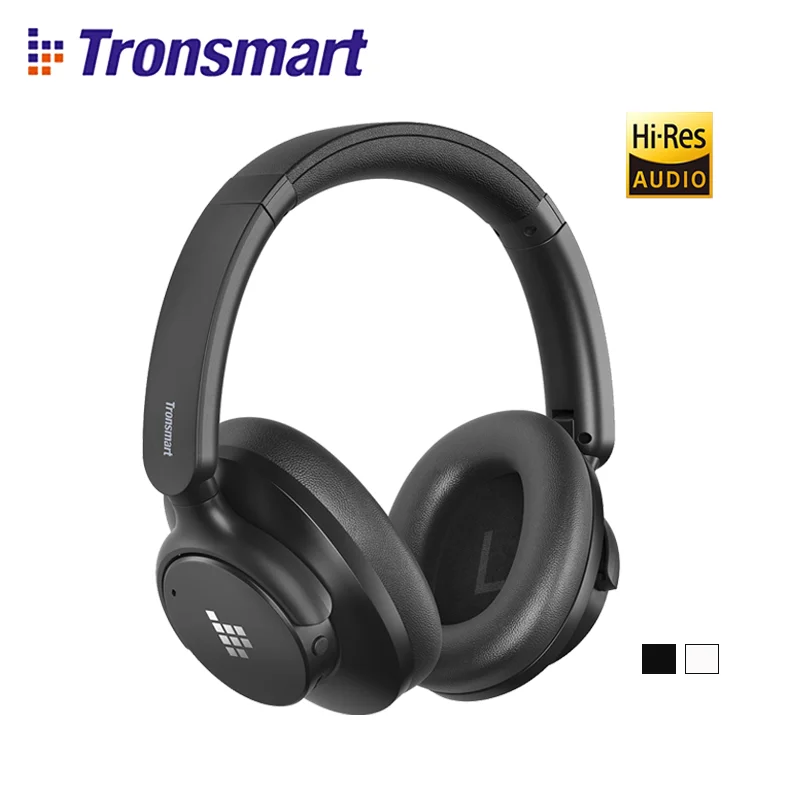 Tronsmart Sounfii Q20S Bluetooth Headphones Headset with Hi-Res Audio, Hybrid Active Noise Cancellation, 60H Playtime