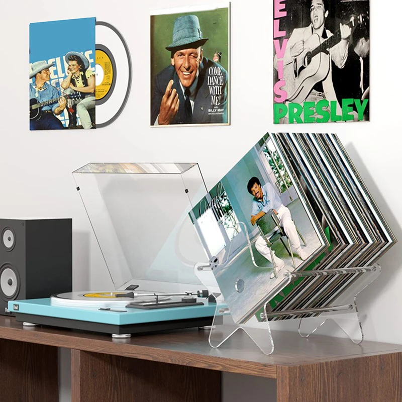 1 st Display Rack Draagbare Acryl Display Standhouder Veelzijdige Plank Showcase Rack Voor Boeken Albums Records Woonaccessoires