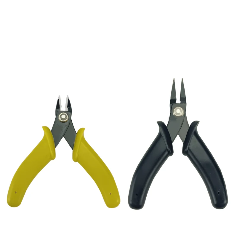 3.5-inch mini diagonal pliers electronic pliers pointed nose pliers insulated rubber handle DIY tool