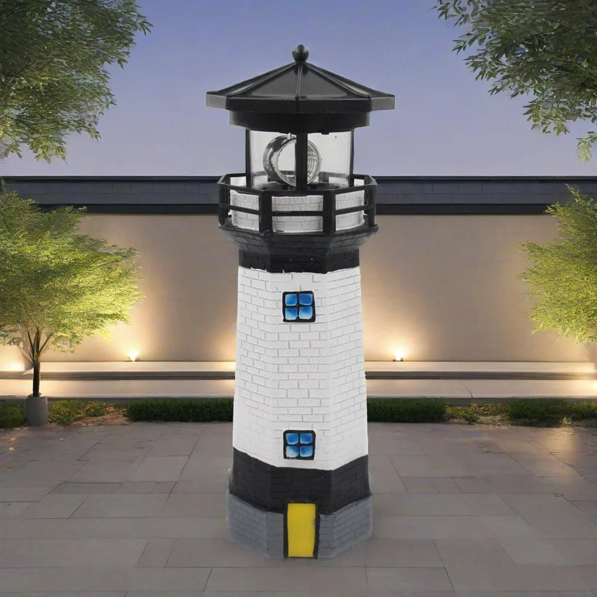 

Outdoor Solar Lighthouse Rotating LED Lighthouse Decorative Lights Courtyard Waterproof Landscape Lights as a Gift for a friend