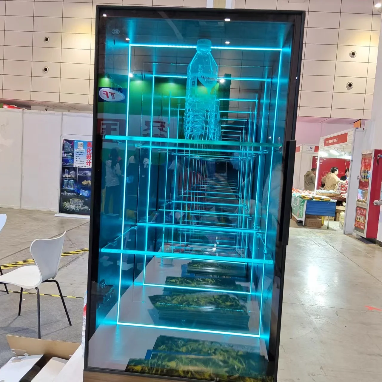 Shop Business Indoor Infinity 3D Tunnel Mirror Led Decor Acrylic Led Neon Mirror Cabinet