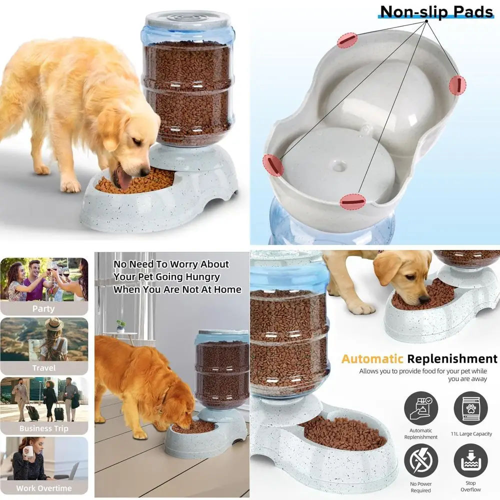 

3 Gallon Automatic Dog Feeder, Gravity Feeder for Large Breed Dogs