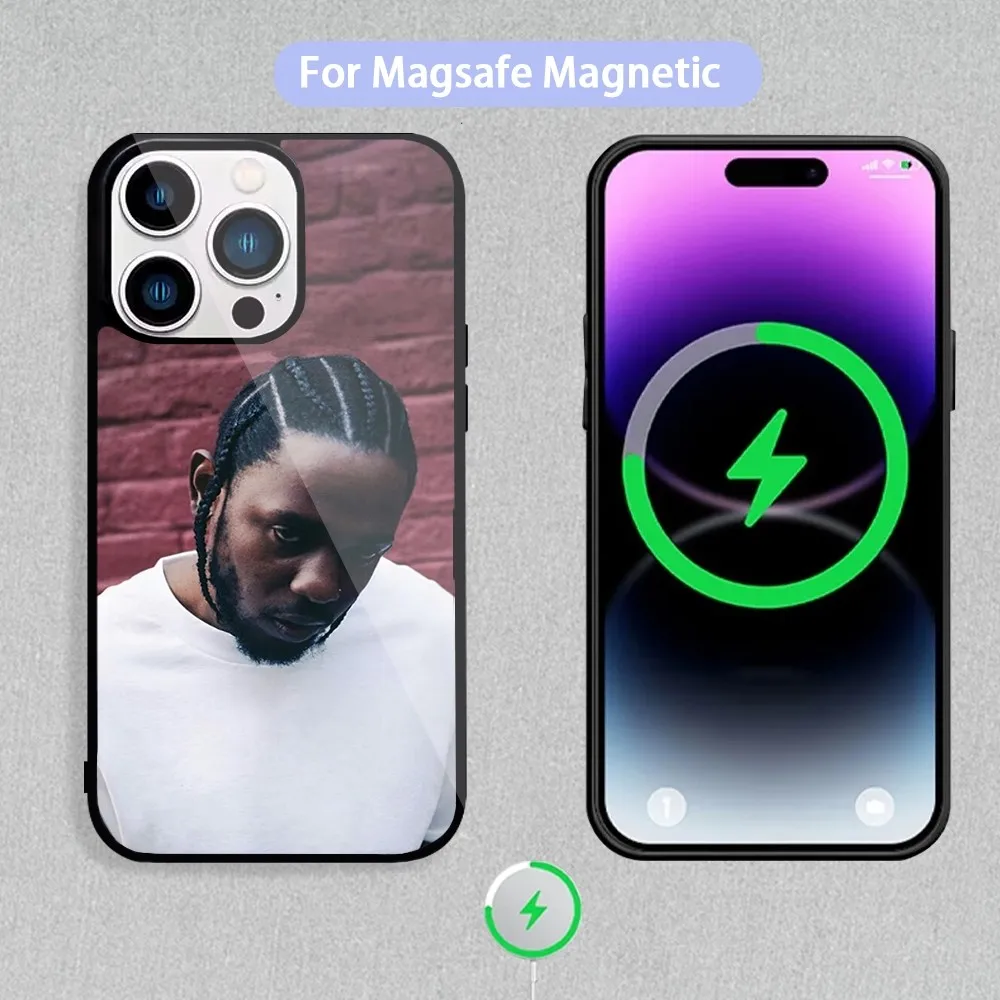 American rapper K-kendrick l-lamar Phone Case For Magnetic Inductive Charging iPhone 11 12 13 14 15 Max Pro Mini Plus Shell