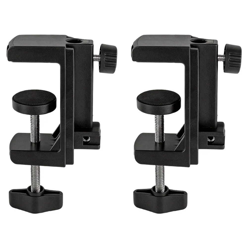 

2 Pcs ABS I Clip For Desk Mounting Bidirectional 360 Degree Rotating Fixing Clip For Headboard Lamp And Mic Use