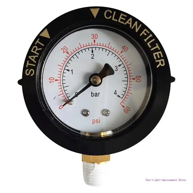 Swimming Pool Filter Pressure Gauge Spa Aquarium Water Pressure Gauge 1/4\