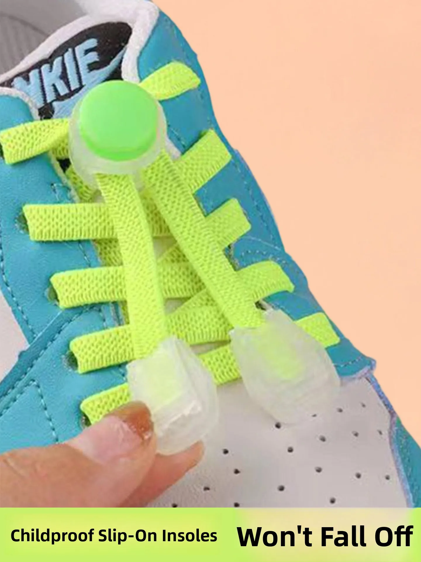 Elastic Flat Shoelaces Children's Lazy Buckle No-Tie Binding Male Female Models Fixed Device No-Need-To-Tie Shoelaces
