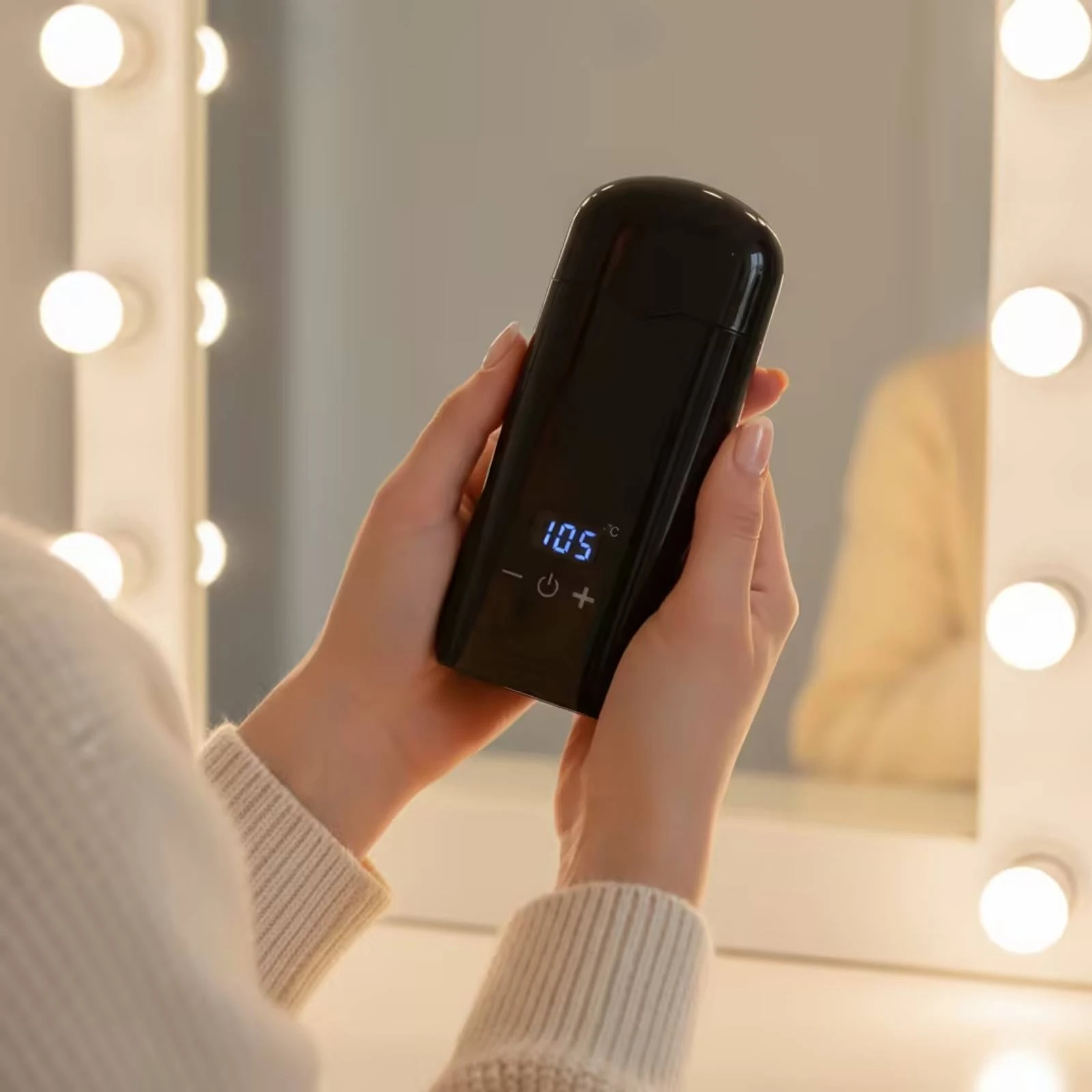 Depilatory Heater with LED Display Portable Electric Depilatory Heater Appliance Fast Heating Professional for Beginners