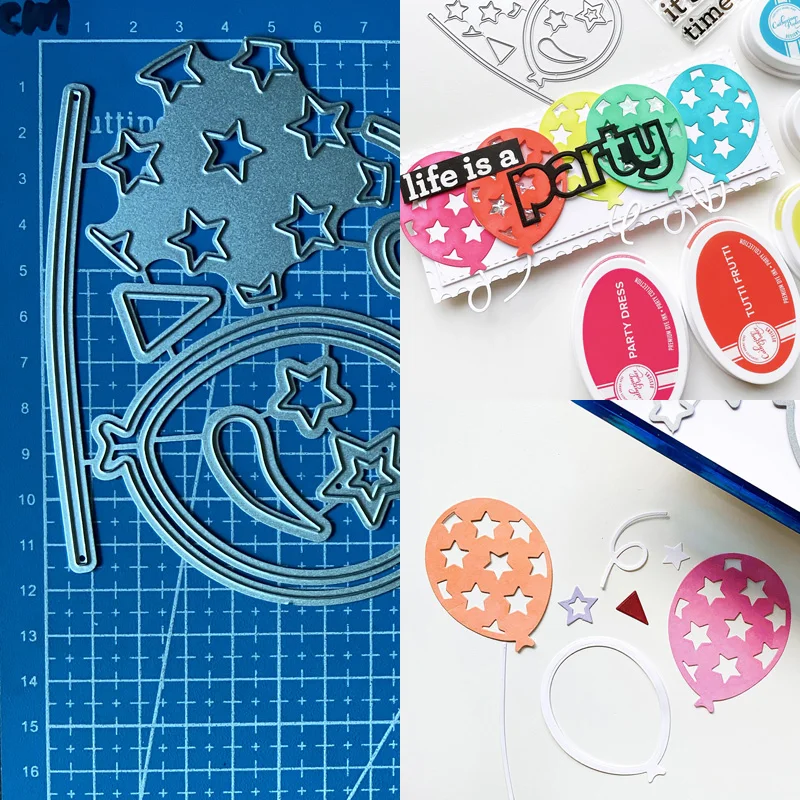 Lucky Goddess Metal Cutting Dies Balloon set Diy Scrapbooking Photo Album Decorative Embossing Paper Card Crafts