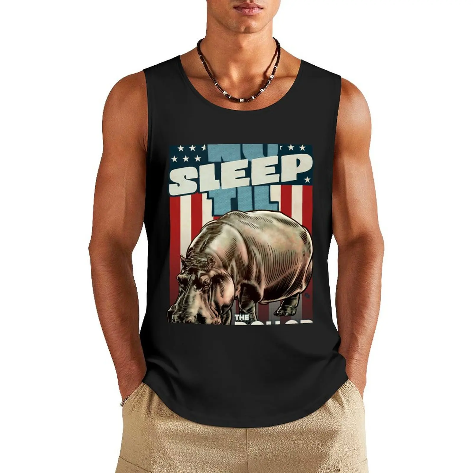 The Dollop - No Sleep Til Hippo (Clothing and Stickers) Tank Top singlets for men mens clothing man sexy?costume