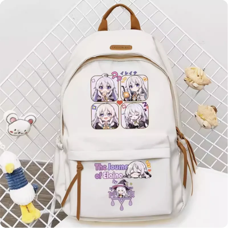 

Anime The Journey of Elaina Cartoon Bag Women Man Fashion Leisure Teenagers Student Backpack Handbag B061