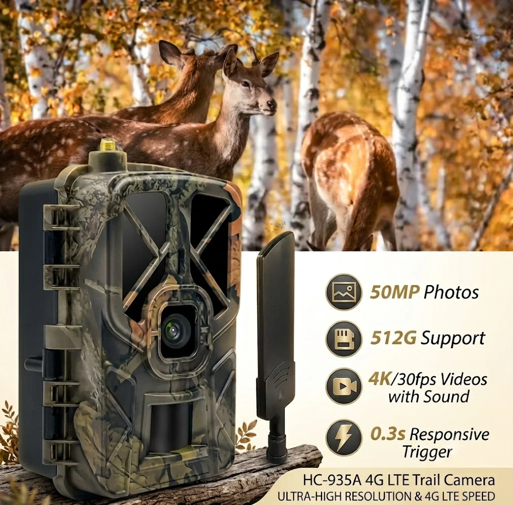 

SUNTEKCAM HC-935A 50MP 4K Wild Camera Night Vision Trail Photo Trap with IP65 CMOS Sensor Element for Hunting with Solar