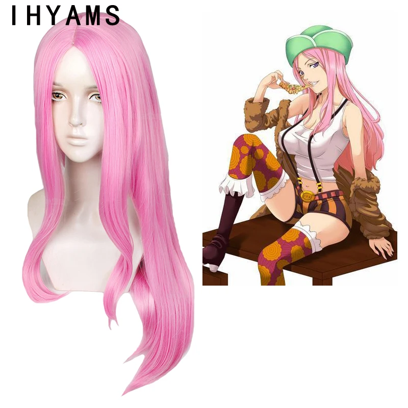 

Jewelry Bonney Wig Anime Pink Cosplay Wigs Long 75cm Heat Resistant Synthetic Hair Role Play Halloween Carnival Party