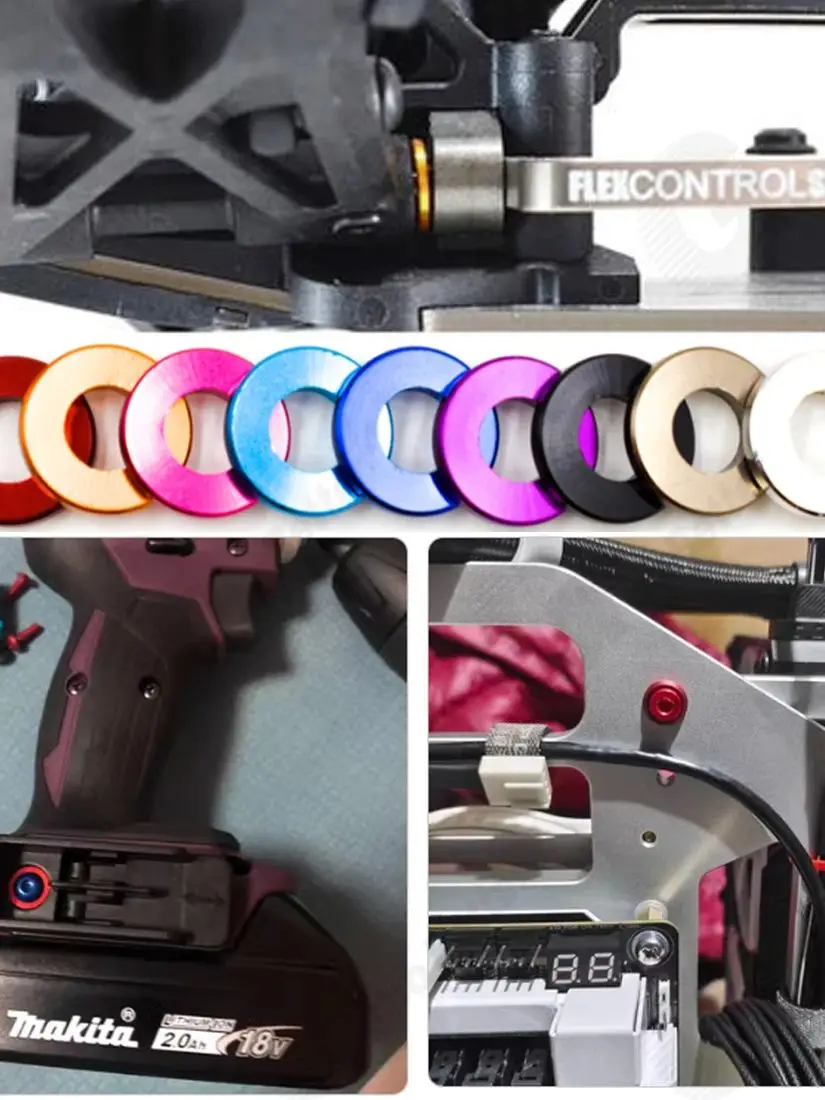 10 pièces M3 M4 M5 M6 M8 Entretoises colorées en aluminium sans filetage