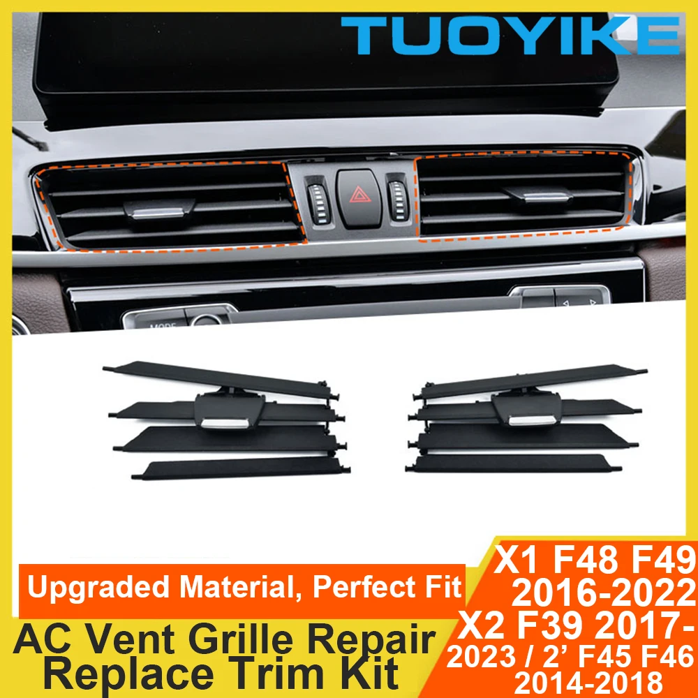 Car Dash Front Left Right Middle Center AC Vent Grille Clip Slider Repair Kit For BMW X1 X2 2-Series F48 F49 F39 F45 F46 2016-22