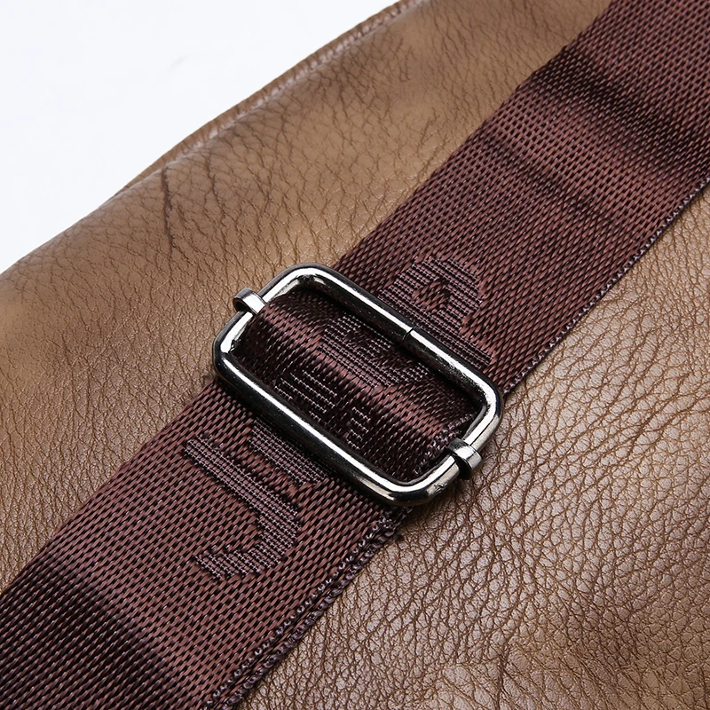 Luxusmarke Känguruleder Herren Brusttasche Reise Wandern Umhängetasche Herren Messenger Bag Leder Brusttasche Sling Bag – Detail 13