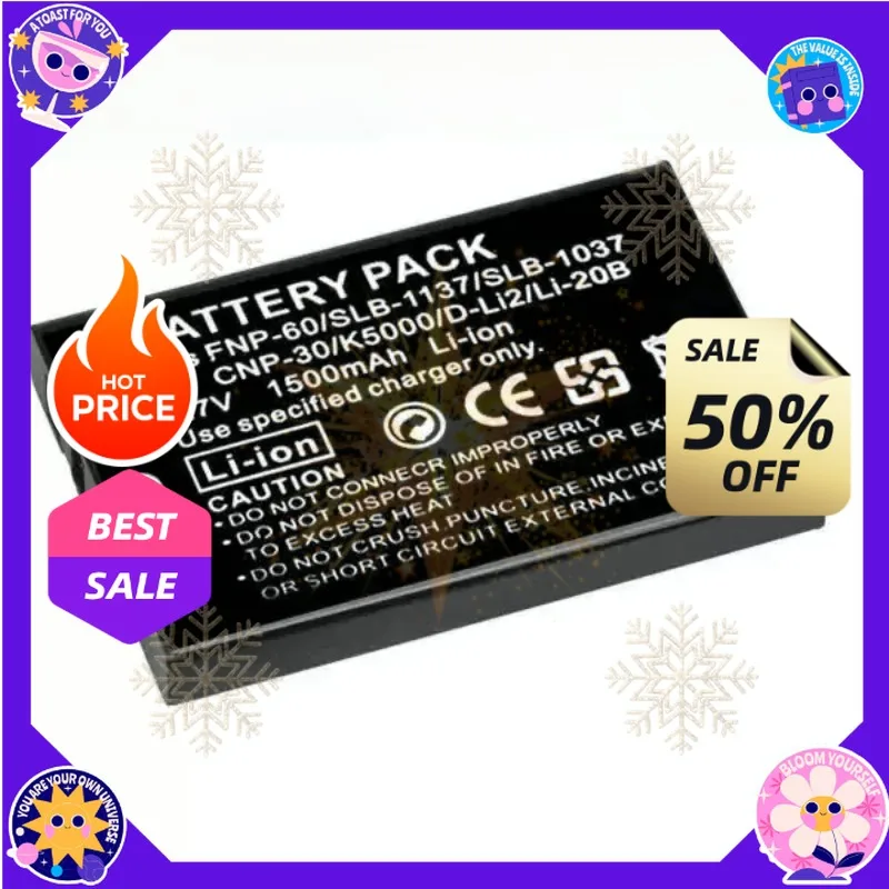SWZY 3.7V 1500mAh NP-60 Camera Battery + Charger for Fujifilm Finepix F401 F601 F50i F402 F410 F601