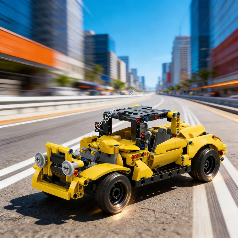 ตัวต่อ MOC รถฮอตร็อด 544 ชิ้น แบบประกอบเอง ชุดเทคนิค ของเล่นสร้างสรรค์ ไอเดียของขวัญคริสต์มาส ของเล่นเสริมพัฒนาการ