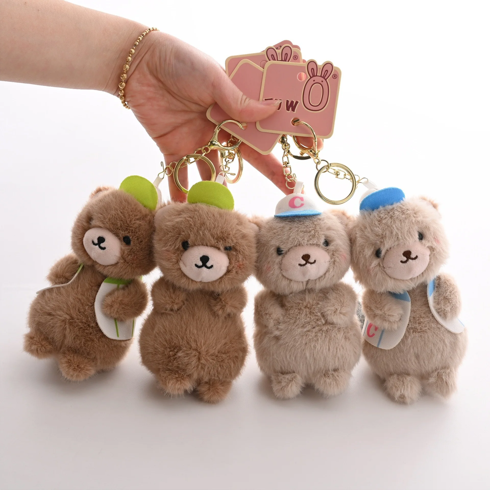 13cm Uroczy Pluszowy Miś Miękka Zabawka Kawaii Kreskówkowy Miś Lalka Ozdoba do Torby Brelok Prezent dla Dzieci