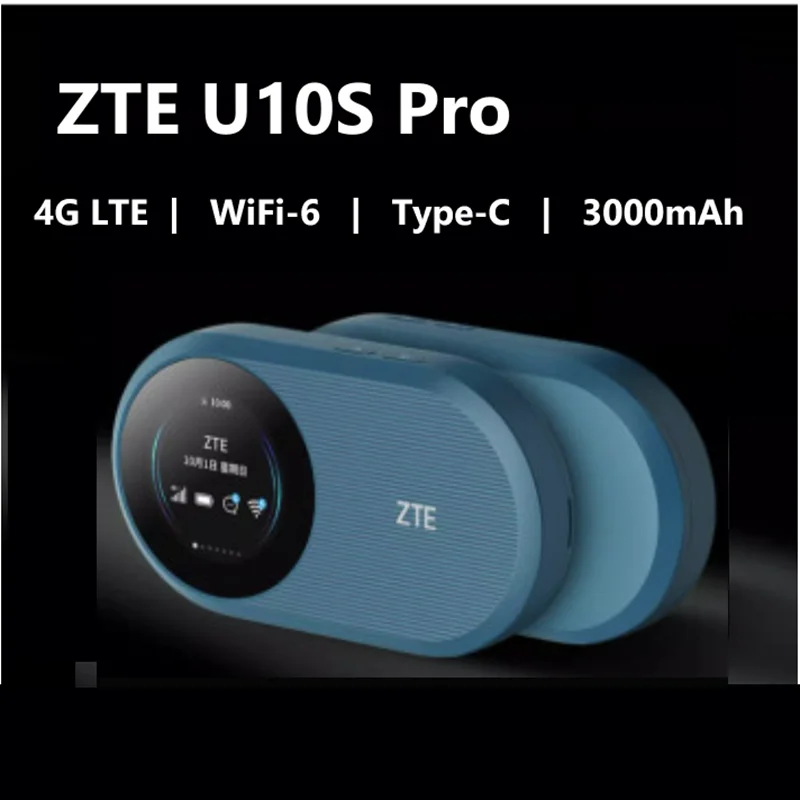 4G موزع إنترنت واي فاي مفتوح جديد الأصلي ZTE U10S Pro 3000mAh بطارية LCD واي فاي-6 عالية السرعة مودم واي فاي المحمول #1