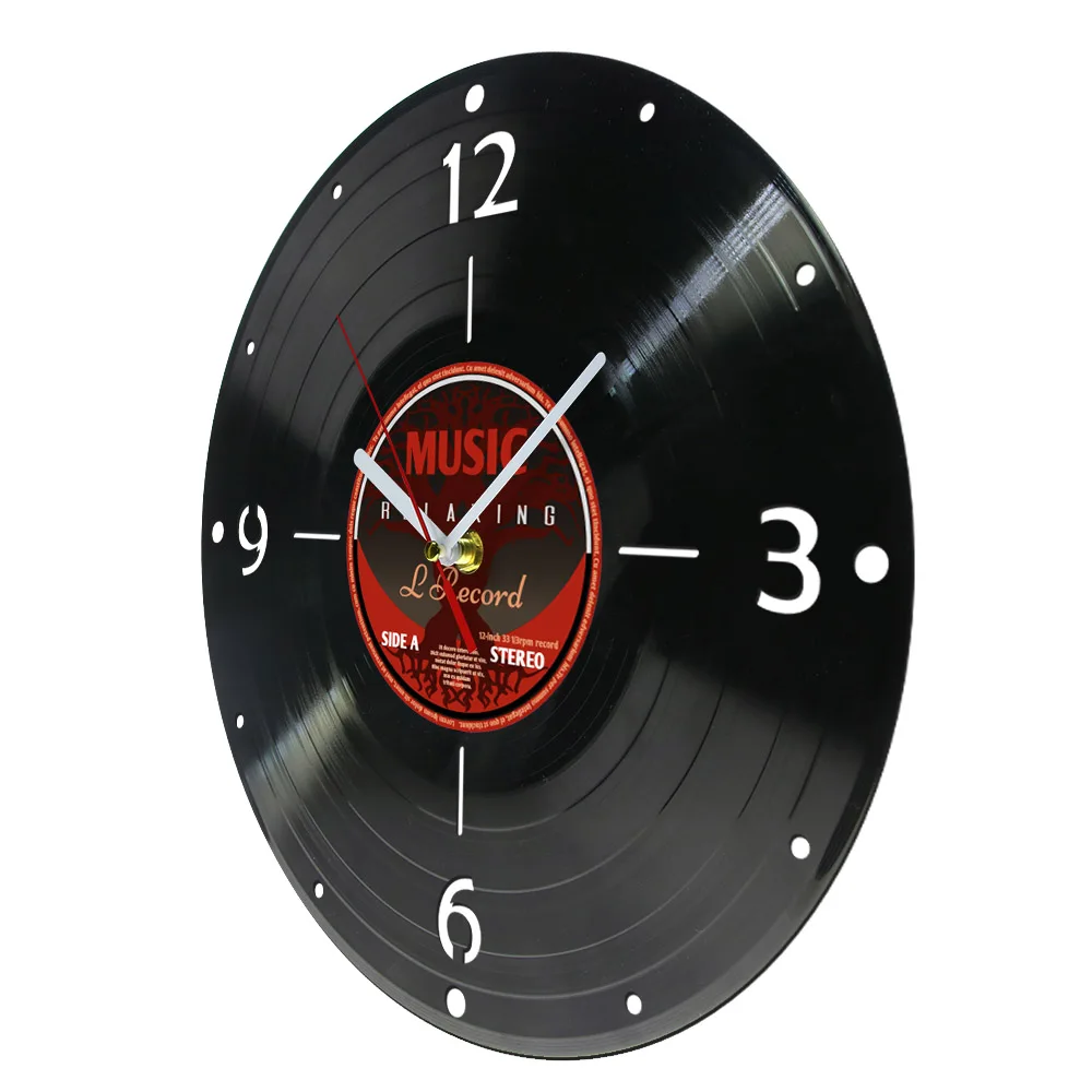 Vintage Vinyl LP Record Wall Clock 70\'s 80\'s Pop Genre Retro Wall Art Decor Laser Cut Longplay Retro Silent Quartz Wall Clock