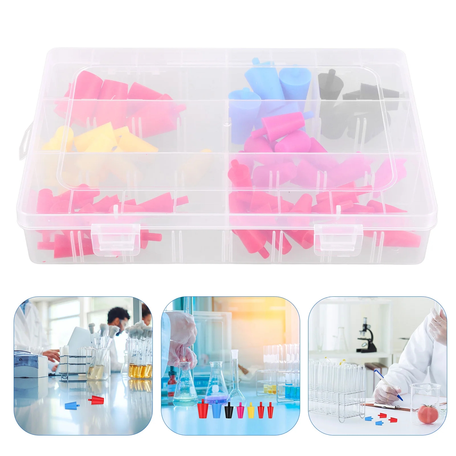 

60pcs Silicone Tapered Plugs High-Temperature Conical Design For Spray Coating Protection Silicone Stoppers Hole Caps For