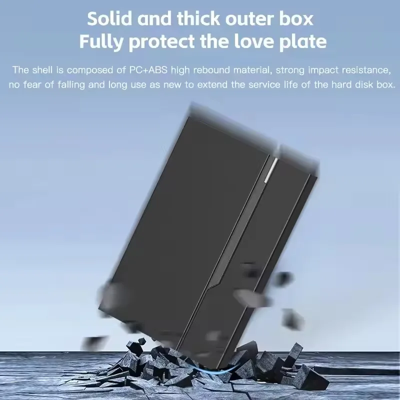 Gabinete de disco rígido externo de 2,5 "com interface USB 3.0/3.1 suporta até 6 TB, cabe em SSD/HDD SATA de 7 mm/9,5 mm para PC laptop