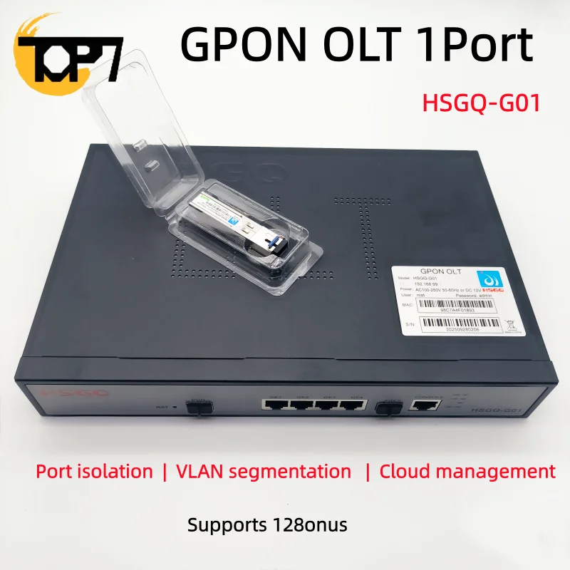 

MINI OLT 1 порт HSGQ-G01 4 порта RJ45 с оптовой линией RJ45 10GE SFP 4X10/100/1000M RJ45 Termina FTTH gpon olt