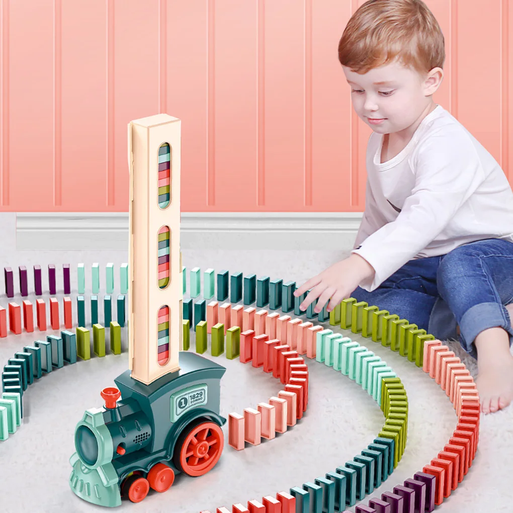 Kids Blocks Games Toys Funny Bricks Train Models Plastic Play Gifts