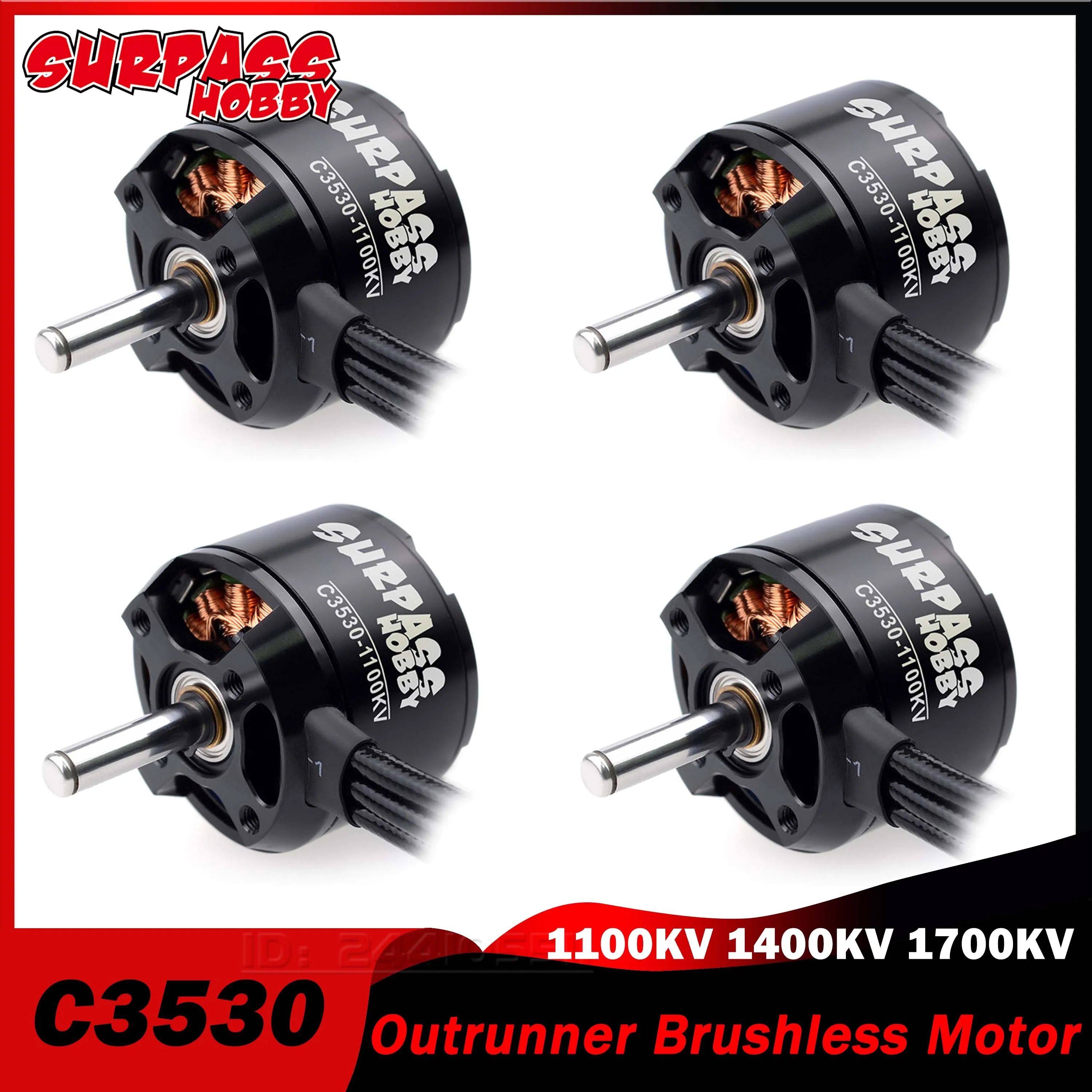 1/2/4 Stück SURPASS HOBBY C3530 3530 1100KV 1400KV 1700KV RC Outrunner Brushless Motor für FPV Starrflügler Renndrohnen-Zubehör