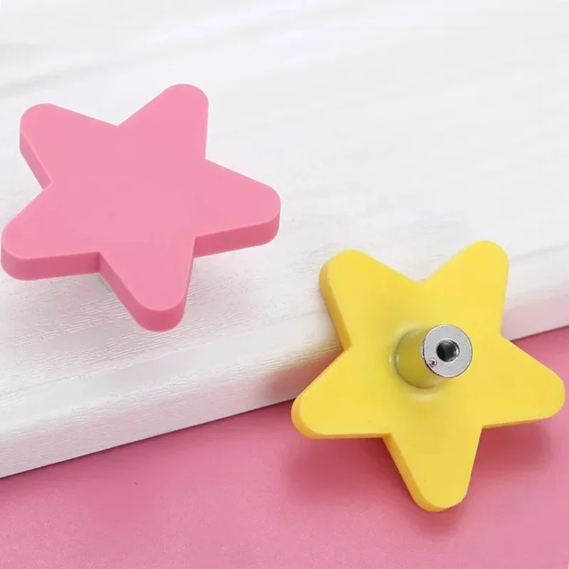 Puxadores de móveis gaveta puxa crianças puxadores de porta de borracha dxs bonito rosa coração estrela lua nuvem puxadores de armário de cozinha