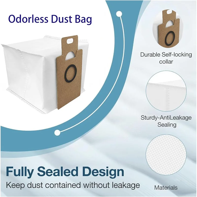 ABBK-Replacement Dust Bags For Tapo RV30 Max Plus / RV20 Max Plus Vacuum Cleaner Spare Parts Accessories