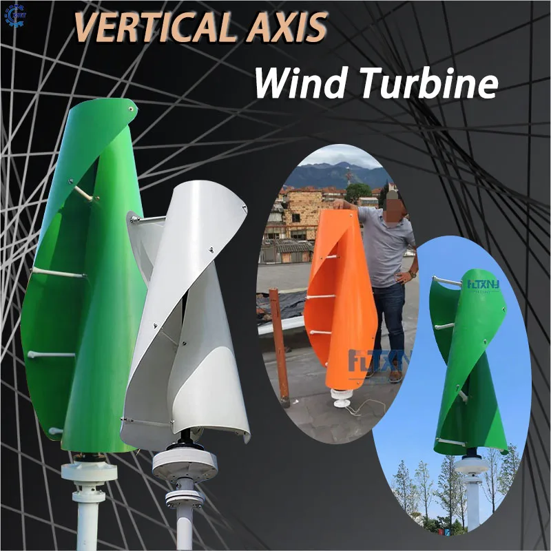 Free Energy 10KW Vertical Axis Generator with OFF Grid System 12V 24V 48V Renewable Energy System Wind Energy Turbine Generators