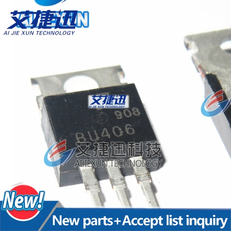 50Pcs BU406 TO-220 Trans GP BJT NPN 200V 7A 3-Pin(3+Tab) TO-220AB Bulk - Bulk (Alt: BU406) in stock 100% New and original