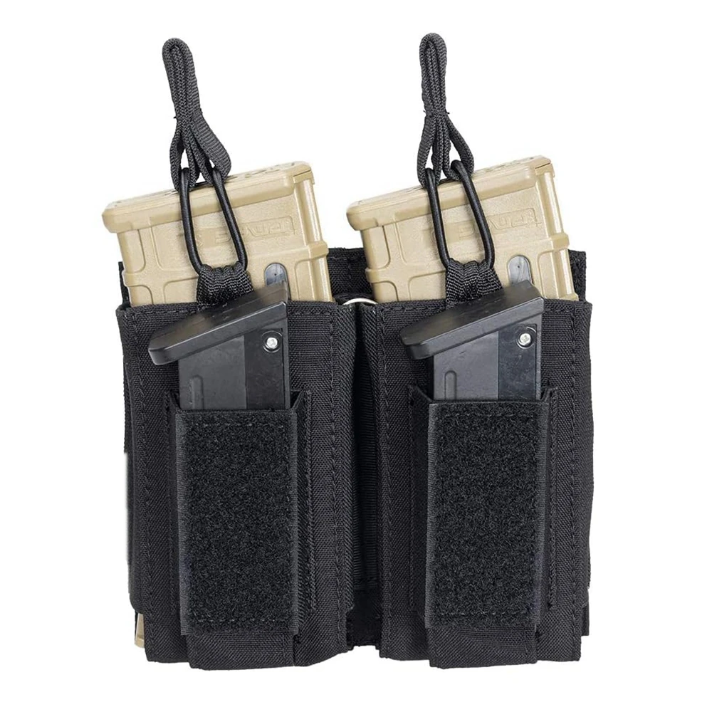 Bolsa MOLLE para revistas táctica con tapa abierta – M4 M16 AK - imagen 4
