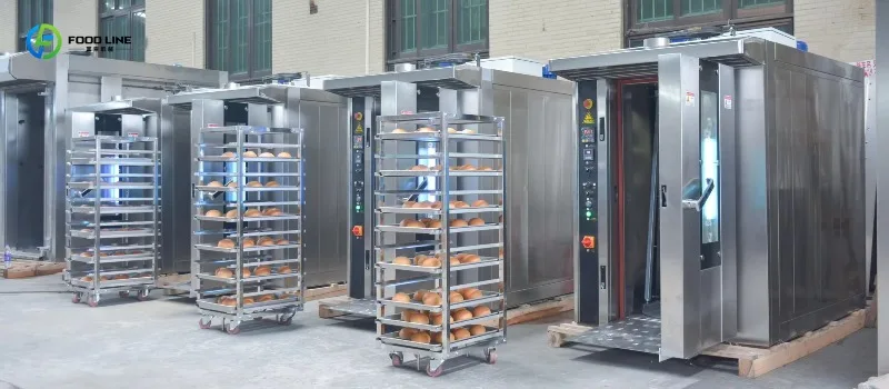 Customized Size High-quality Commercial Electric Tray Bread Pizza Baking Equipment Rotary Oven