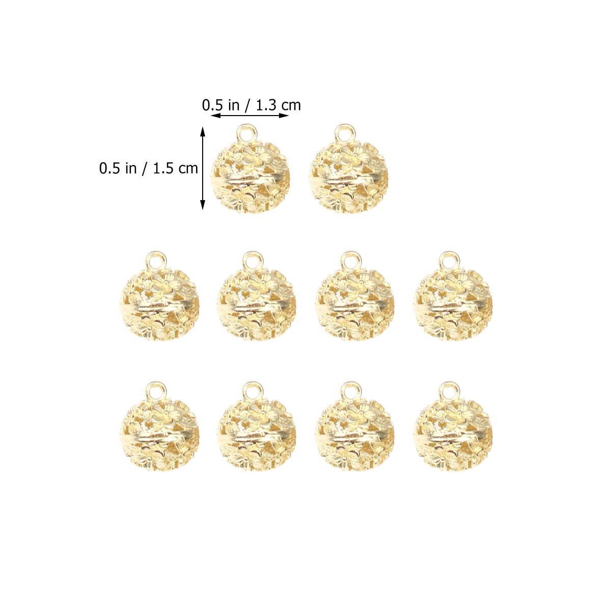 

10 Pcs Number Crafts Ornaments Charms Bag Pendant Keychains Decor Hanging Hollow Korean Version