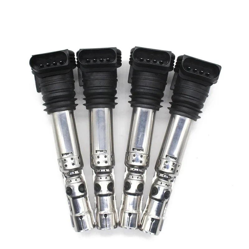 

06B905115L 4Pcs Ignition Coil High Voltage Kit For A3 A4 A6 TT Beetle Golf Jetta Passat Toledo