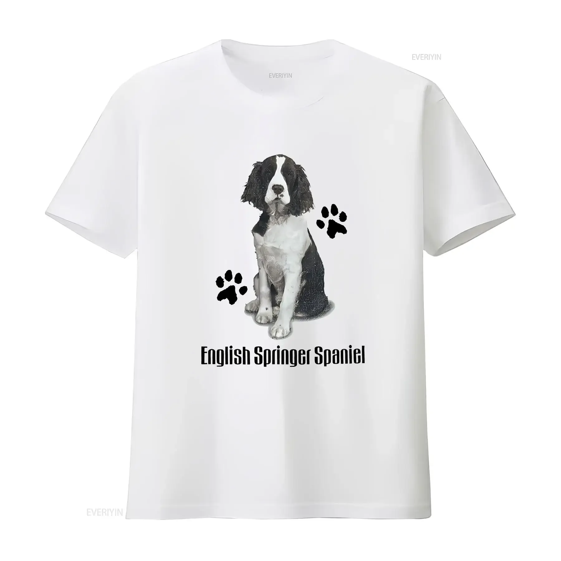 Vintage English Springer Spaniel Top Heavy T Shirt Medium White Dog Breed 90s vintage Washed Casual fashion Unisex Stylish