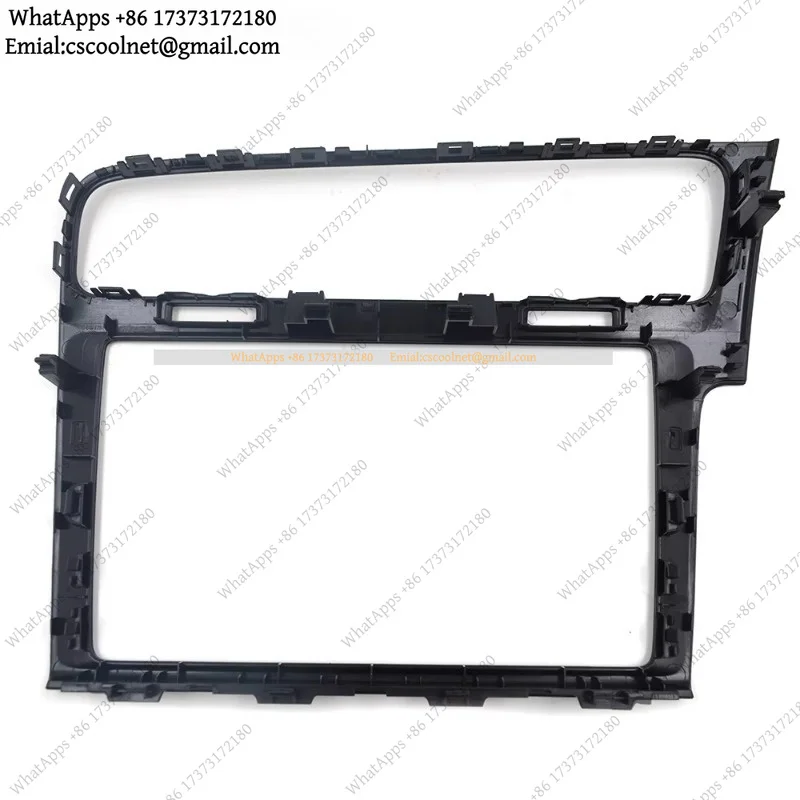 JS01 Gray Plastic Frame Panel Trim for VW Golf MK7 9.2 MIB Radio Navigation Screen Bezel Cover 5GG 819 728 T EVO