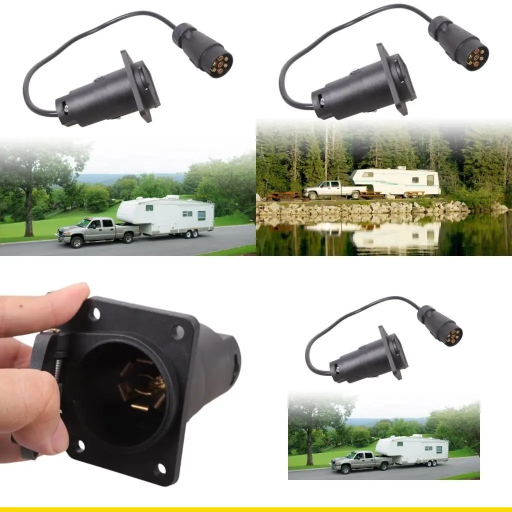 

SZCH Multifunctional Trailer Adapter Converter 7 Pin To Two Head 60cm Connector