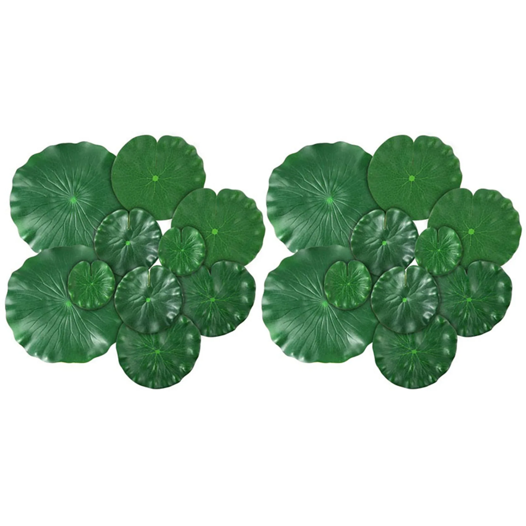 BHTS-30 Pieces 5 Kinds Artificial Floating Foam Lotus Leaves Lily Pads Fake Foliage Pond Decor For Pool Aquarium Decoration