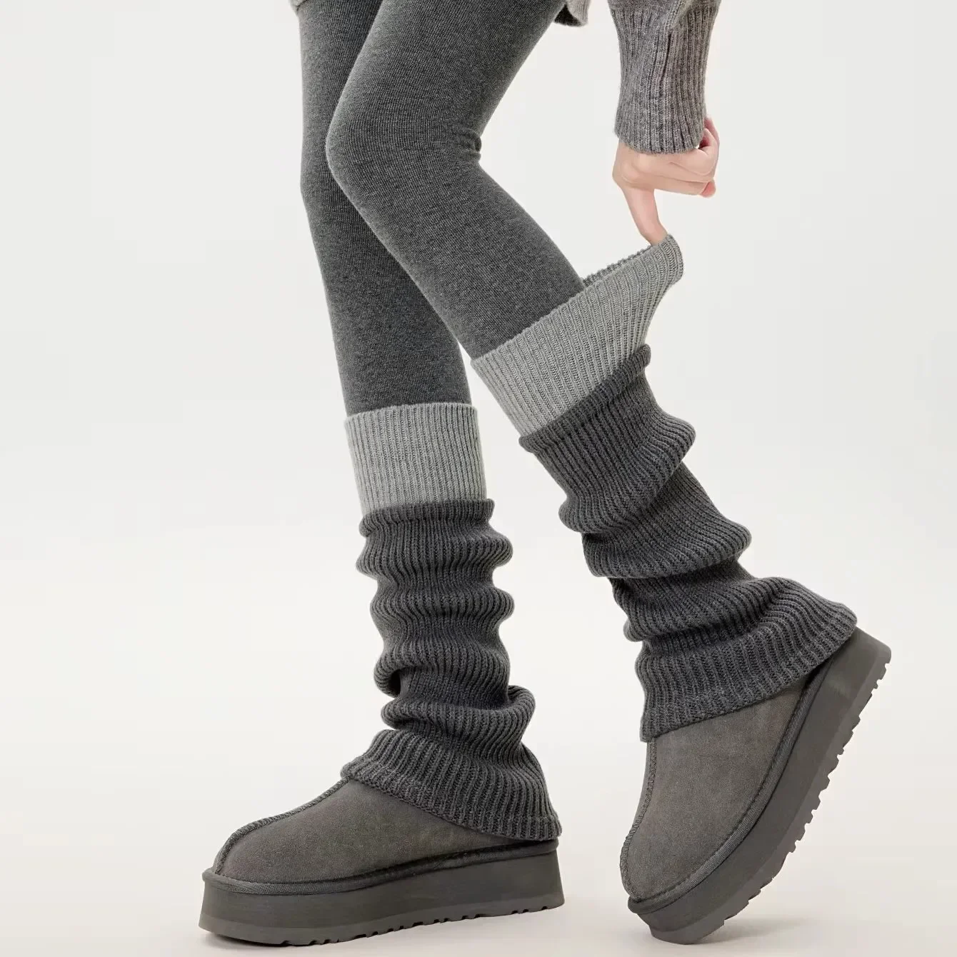 polainas-femininas-y2k-estilo-folgado-bicolores-para-uso-diario-casual-outono-inverno-para-botas-estilo-street-elasticas-comprimento-na-altura-da-panturrilha-para-uso-no-campus