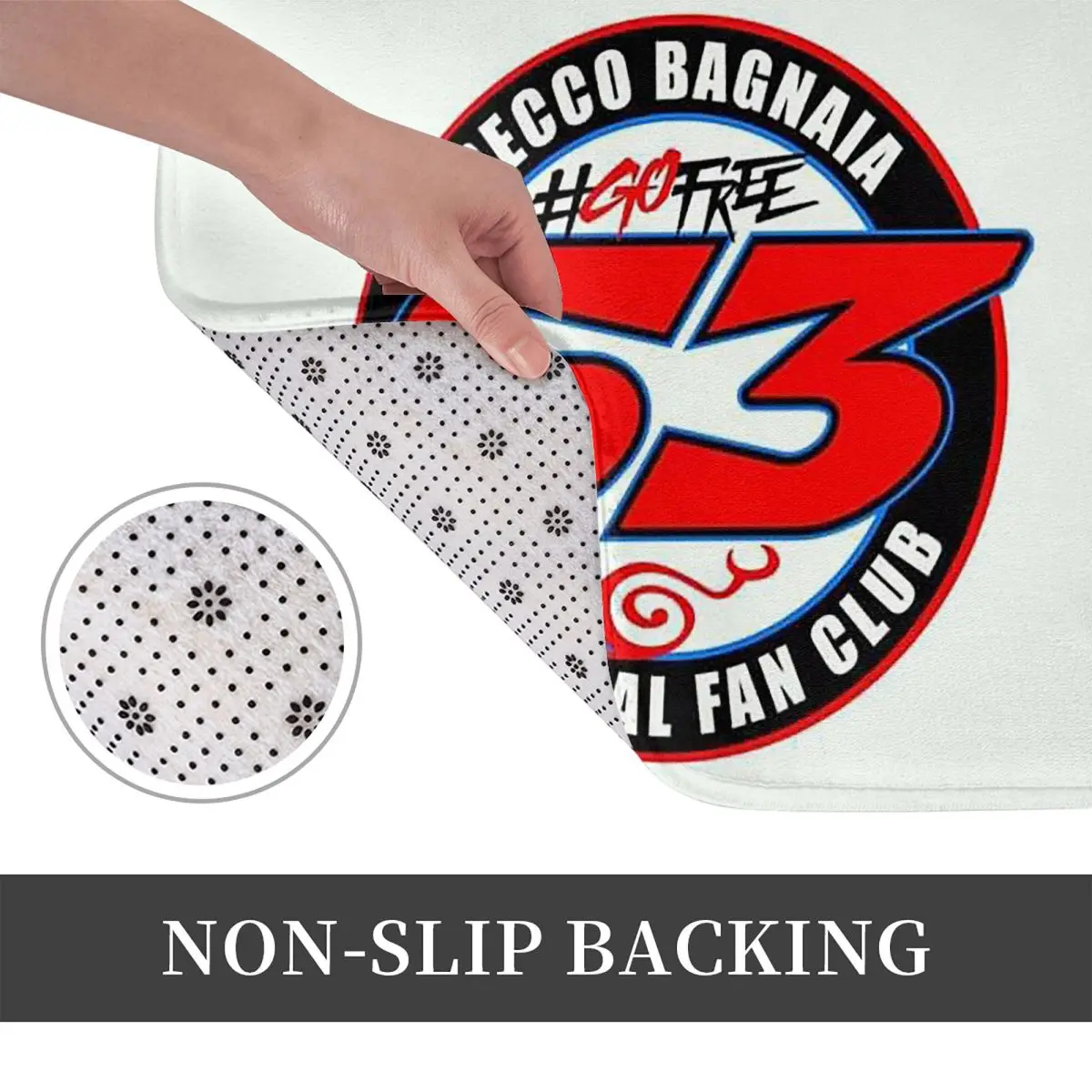 Pecco Bagnaia 63 Anti-slip Doormat Floor Mat Sand Scraping Carpet Rug for Kitchen Entrance Home Bedroom Footpad Mats