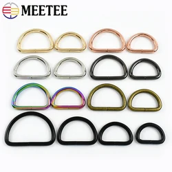 10/20Pcs 13-50mm Metal D Ring Buckles Webbing Bag Buckle Backpack Belt Clasp Handbag Strap Hook Loops DIY Sewing Accessories