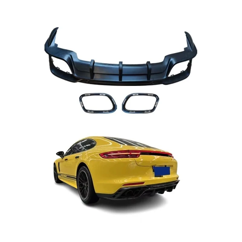 

Sport Rear Bumper Lip for Panamera 971 2017-2023 Body Styling Kit Diffuser Trim Auto Exterior Accessories