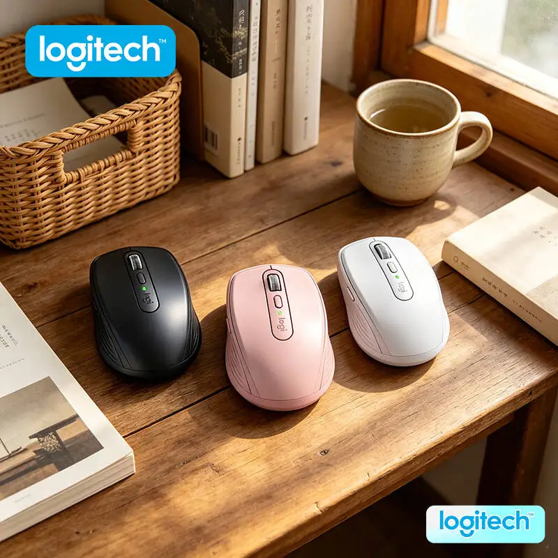 Logitech MX Anywhere 3S Portable Mouse - 8000 DPI, MagSpeed Scroll, Silent Click, USB-C Quick Charge for Dorm Work