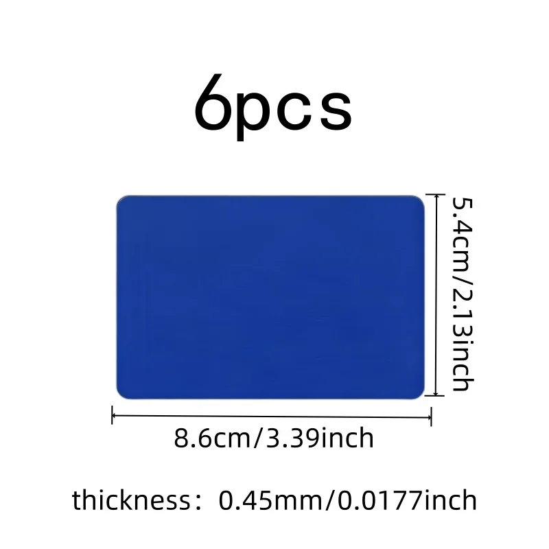 6 pcs 45mm Metal Business Card Blanks, Business Card Making, Aluminum Smooth Surface, 0.45mm Thin Lightweight
