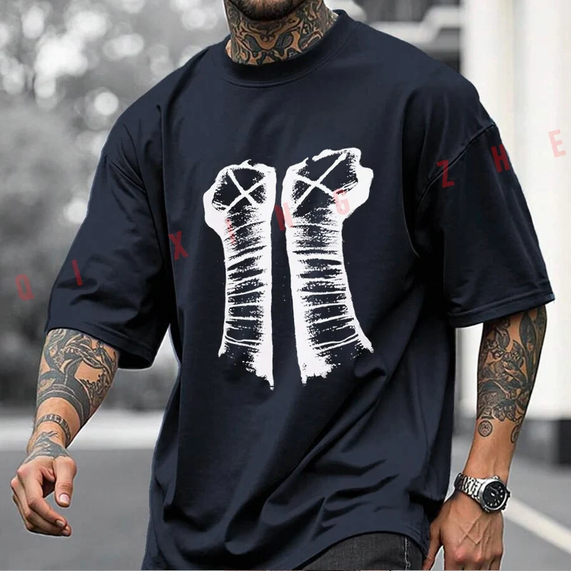 New Warm Same CM Punk Fist Printing Moto Men's And Women's T-shirt Cotton Casual Short-sleeved O-neck Tshirt